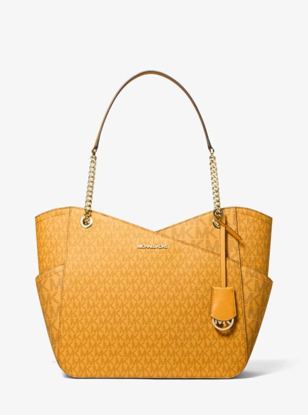 Damske Taška Cez Rameno Michael Kors Jet Set Large Logo Zlate Viacfarebný - Kabelky Michael Kors Sleva | HAYMV-5470